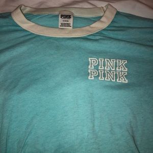 Turqoiuse baseball tee (pink)